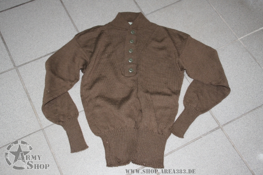 US Army Pullover Button Wool Sweater Men's