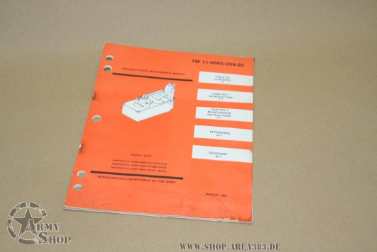 TM 11-6665-209-20 Organizational Maintenance Manual
