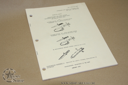 TM 9-1005-237-23&P Bayonet Knife M6,M7,M9