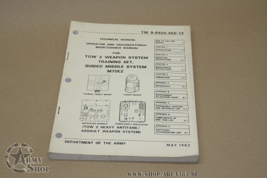 TM 9-6920-450-12 manual for TOW 2 Weapon System