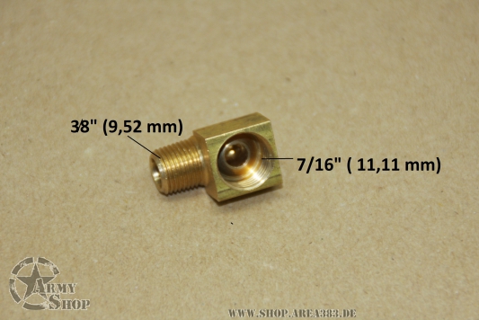 Winkelstück Messing  3/8