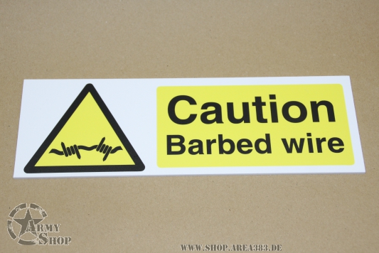 Kunststoffschild Military Barbed Wire