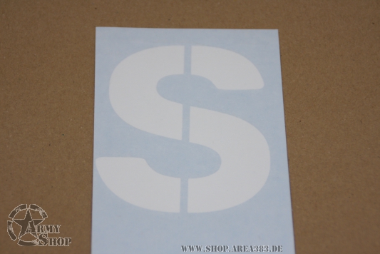 Sticker S font height   10,2 cm