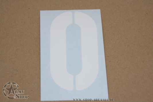 Aufkleber # 0  Schrifthöhe 10,2 cm