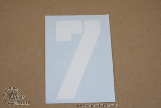 Aufkleber # 7  Schrifthöhe 10,2 cm