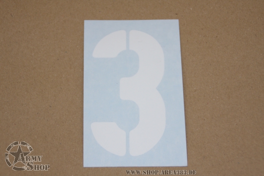 Aufkleber # 3  Schrifthöhe 10,2 cm