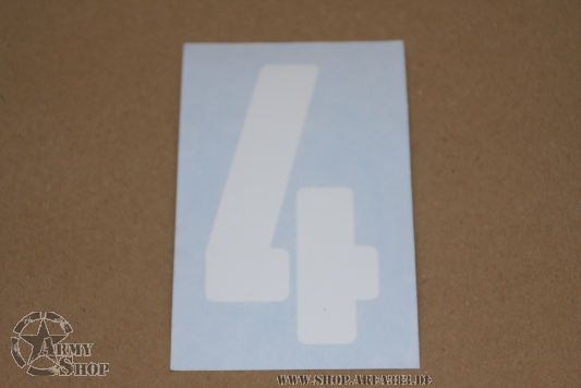 Aufkleber # 4  Schrifthöhe 10,2 cm