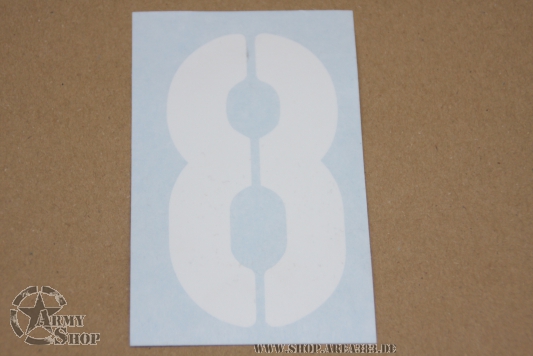 Aufkleber # 8  Schrifthöhe 10,2 cm