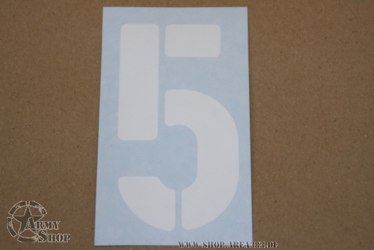 Aufkleber # 5  Schrifthöhe 10,2 cm