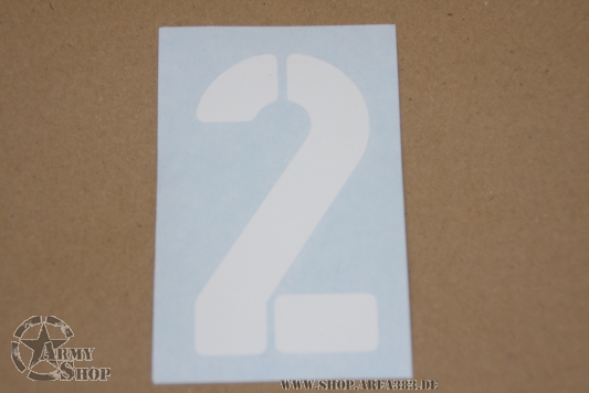Aufkleber # 2  Schrifthöhe 10,2 cm