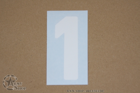 Aufkleber # 1  Schrifthöhe 10,2 cm