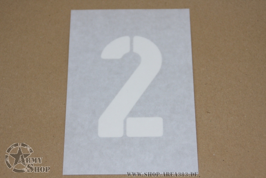 Lackierschablone Klebefolie # 2  Schrifthöhe 10,2 cm