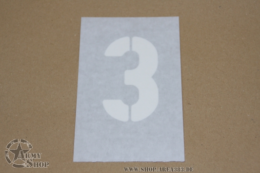 Lackierschablone Klebefolie # 3 Schrifthöhe 10,2 cm