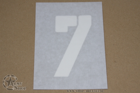 Lackierschablone Klebefolie # 7  Schrifthöhe 10,2 cm