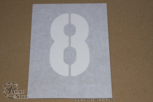 Lackierschablone Klebefolie # 8  Schrifthöhe 10,2 cm