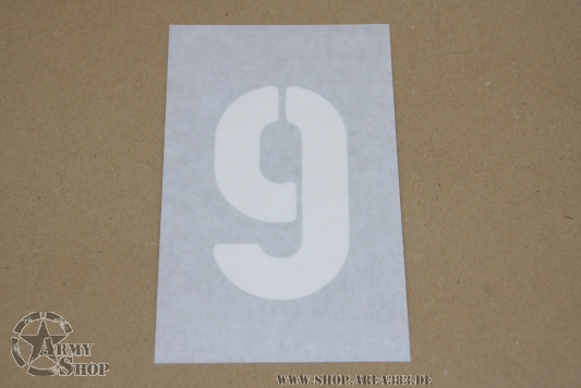Lackierschablone Klebefolie # 9  Schrifthöhe 10,2 cm