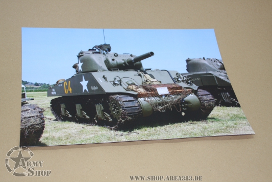 Foto Sherman Tank 42 cm x 29 cm