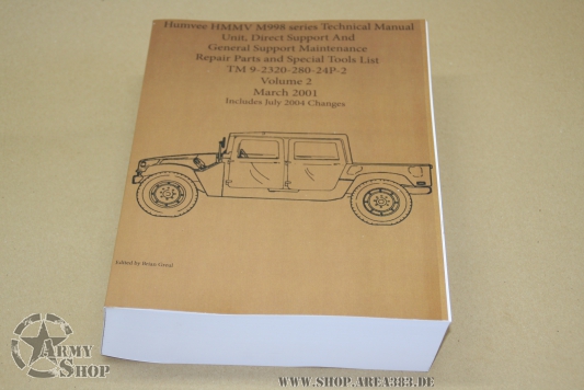 Humvee HMMV M998 series Technical Manual , TM 9-2320-280-24P-2