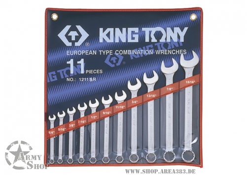 Combination inch wrench set - 11pcs (King Tony Tools)