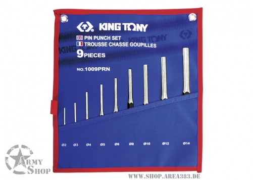 Durchschläge Splinttreiber-Set - 9 tlg. (King Tony Tools)
