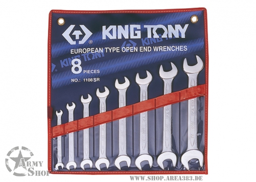 Open end inch wrench set - 8pcs  (King Tony Tools)