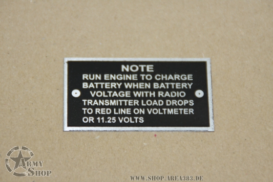 Data Plate Dodge Command Car