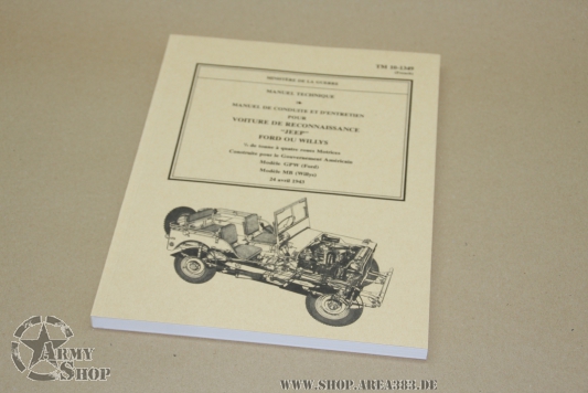 Manual Jeep Willys Französisch TM10-1349