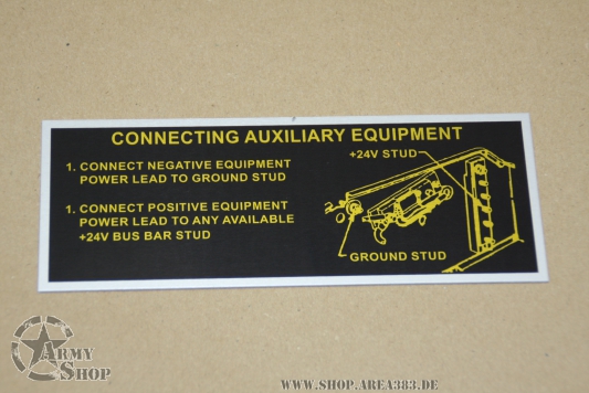 Data Plate für Anschlussleiste im Batteriefach HMMWV