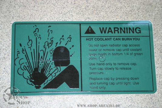 Autocollant Hot Coolant 170 mm x  90 mm