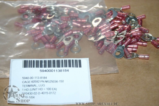 US Army Kabelschuhe 7 mm Öse 100 Stück