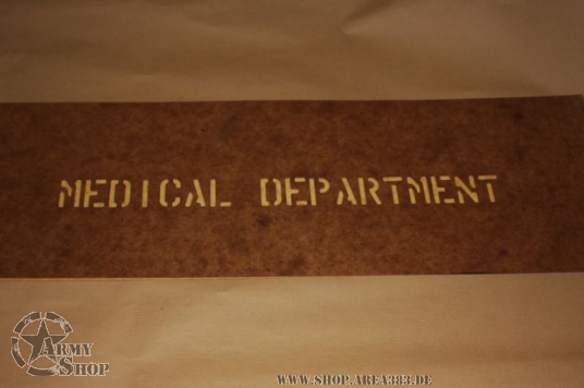 Schriftschablone MEDICAL DEPARTMENT 1 Inch