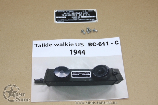 DATA PLATE TALKIE WALKIE BC-611-C  (PVC)
