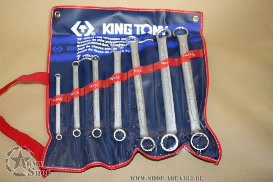 75° offset ring inch wrench set - 7pcs