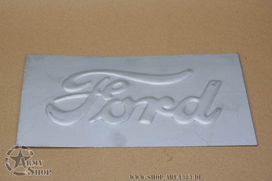 BARE STAMPED “FORD” REAR PANEL PLATE