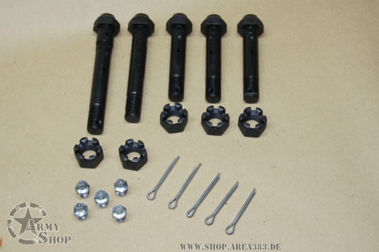 Set Bolzen Blattfeder  (Late Typ Zusatzfeder) MB