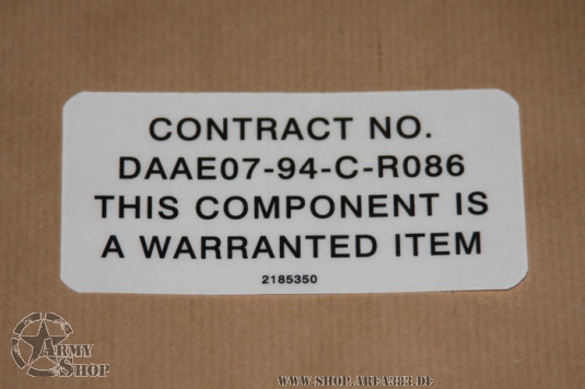 A Warranted Item 102 mm x 52 mm Transparent