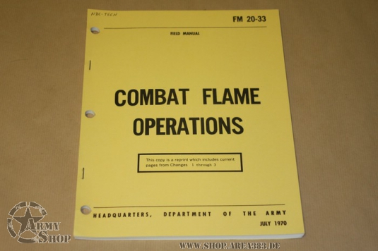 FM 20-33 Combat Flame Operations 1970 Vietnam