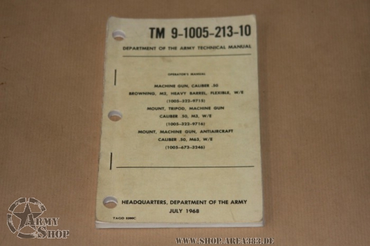 TM 9-1005-213-10 Browning Machine (Gun Vietnam 1968)