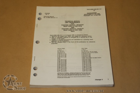 TM 9-2350-284-20-1-3 M3A2 Unit Manual