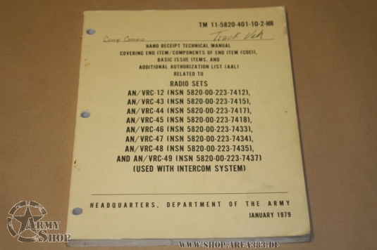 TM 11-5820-401-10-2 HR Radio Sets