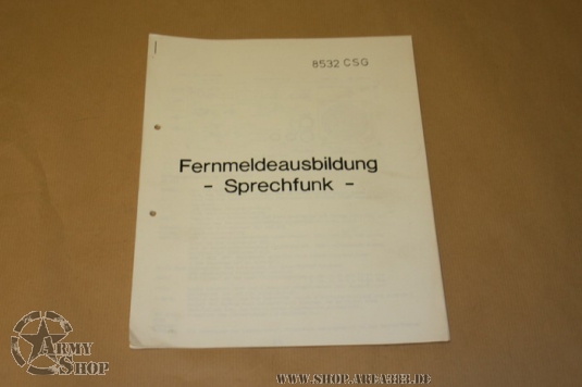 Ausbildungsbuch für Army Funkgeräte in Deutsch RT 442