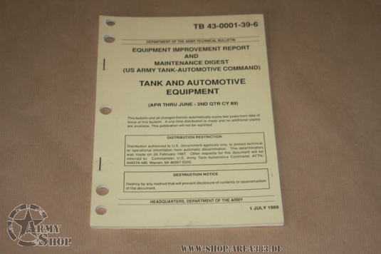 TB 43-0001-39-6 réservoir et de matériel automobile