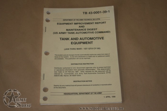TB 43-0001-39-1 réservoir et de matériel automobile