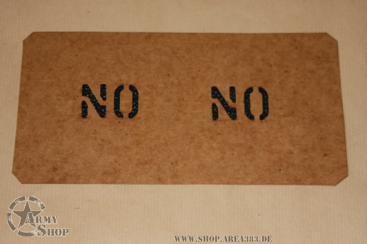 Schriftschablone NO NO 1 Inch