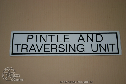 Aufkleber Pintle and Traversing 164mmx40mm