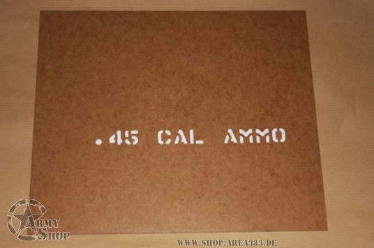 Schriftschablone .45 CAL AMMO 1/2 Inch