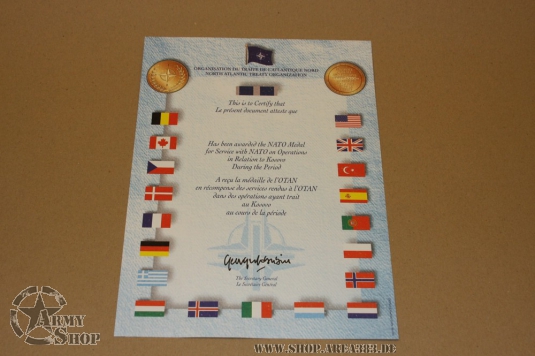 certificate Kosovo