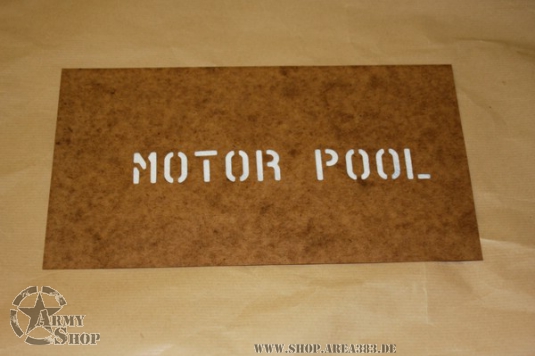 Schriftschablone MOTOR POOL 1 Inch