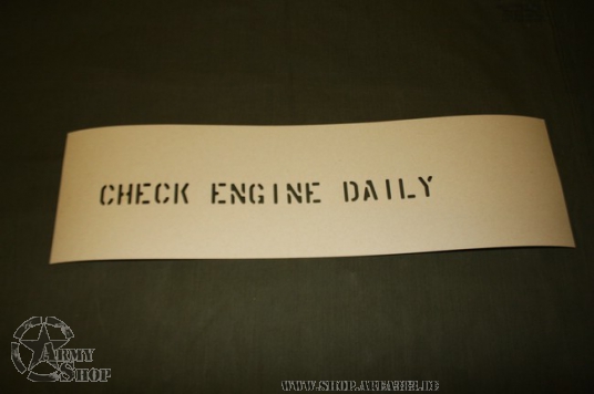 Schriftschablone 1 Inch Check Engine Daily
