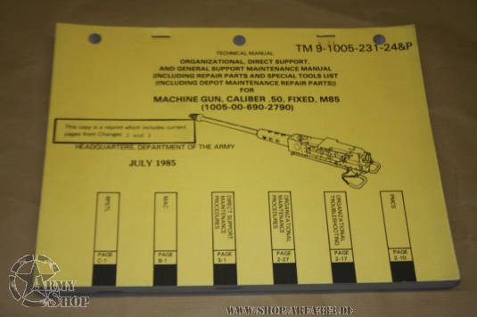 TM 9-1005-231-24&P Manual Maschine GUN Caliber 50